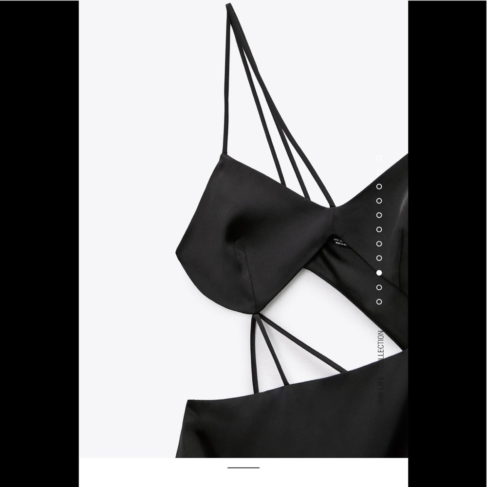 Zara black strappy cut out backless midi dress NWOT - Picture 4 of 7